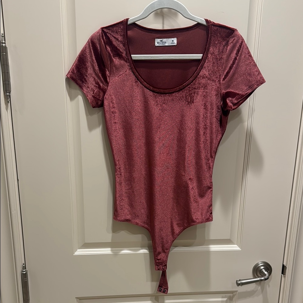 Elegant Burgundy Bodysuit